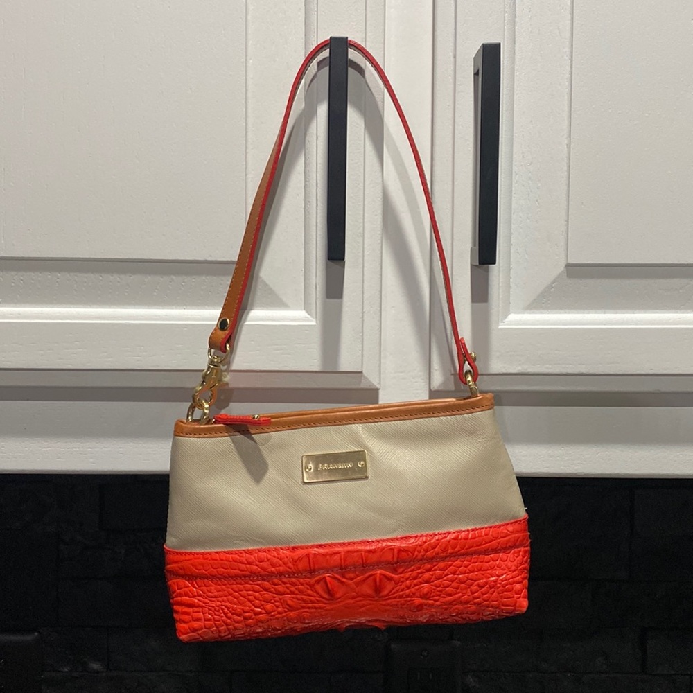 Brahmin Lorelei - tan / brown / fiery coral